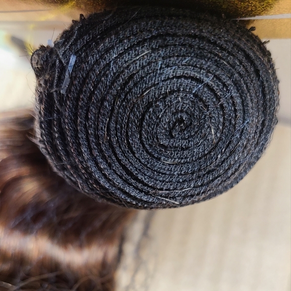 3pk bundle set 18" 18" 16" of body wave ombre blonde human weft hair - Picture 2 of 2